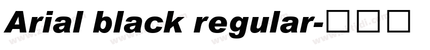 Arial black regular字体转换